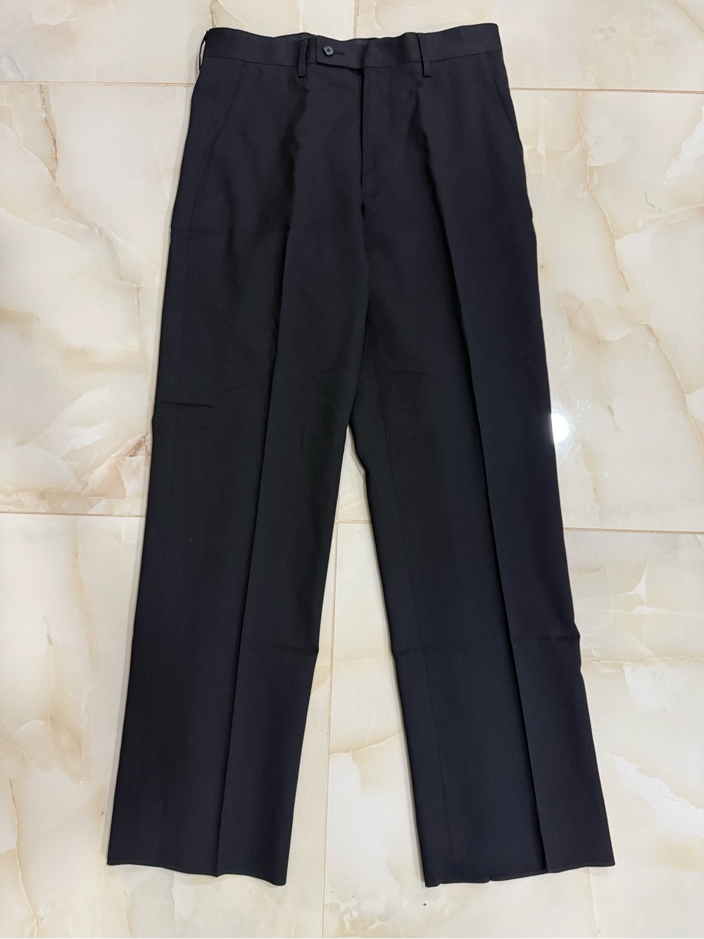 Merona Black Wool Trousers with Brown Label Detail